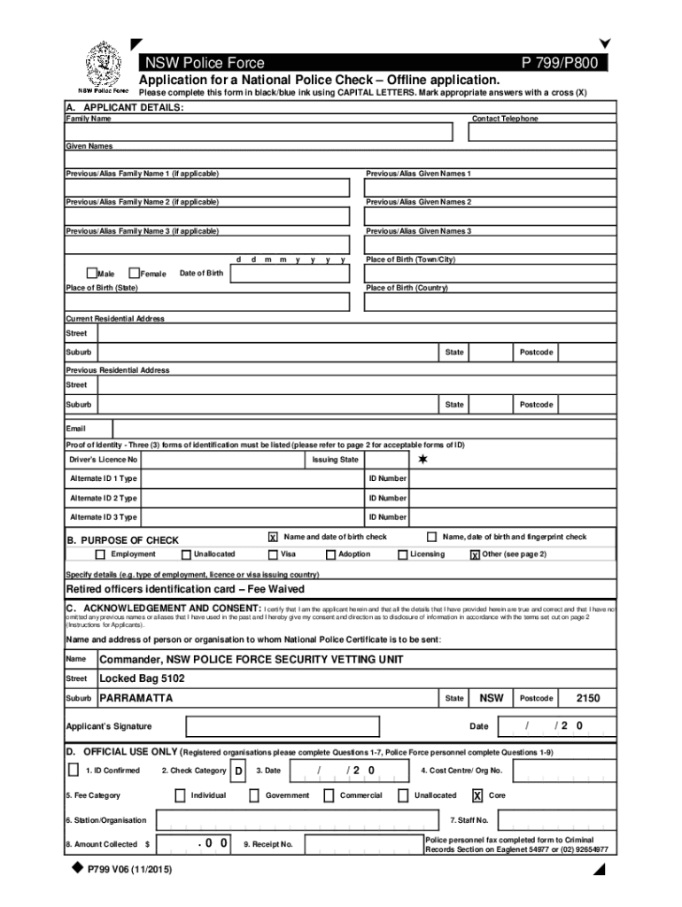 Police Check Nsw Form PDF