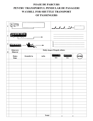 Model Foaie De Parcurs PDF Download  Form