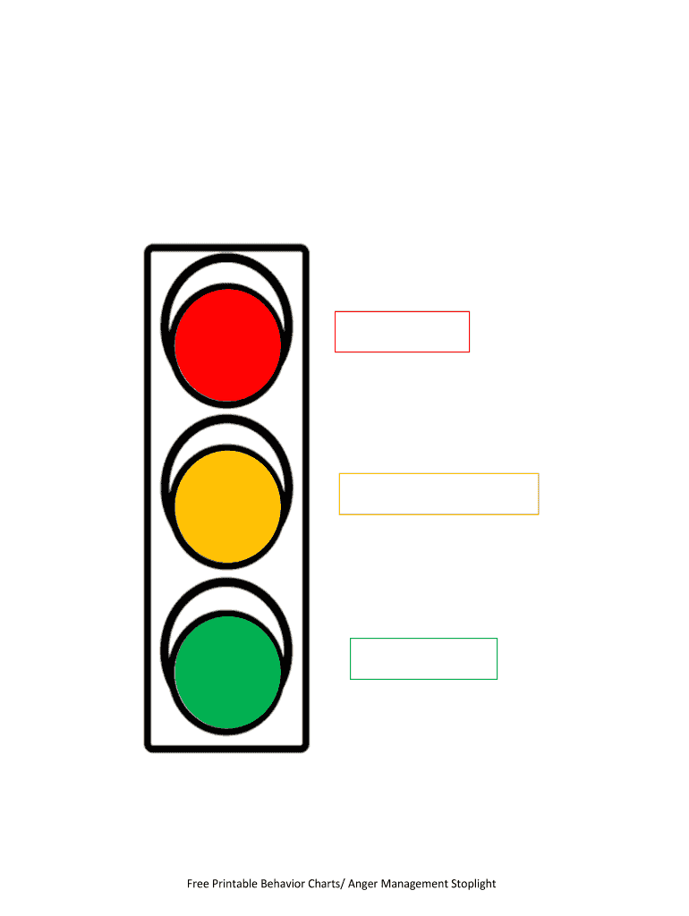 Printable Behavior Charts Anger Management Stoplight  Form