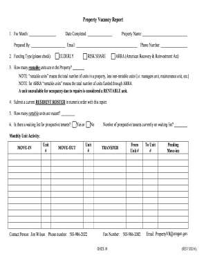  Vacancy Form 2016-2024