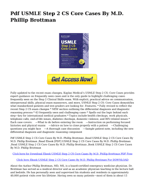Usmle Step 2 Cs Core Cases PDF  Form