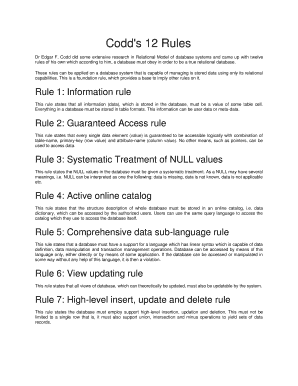 Codd&#039;s Rule  Form