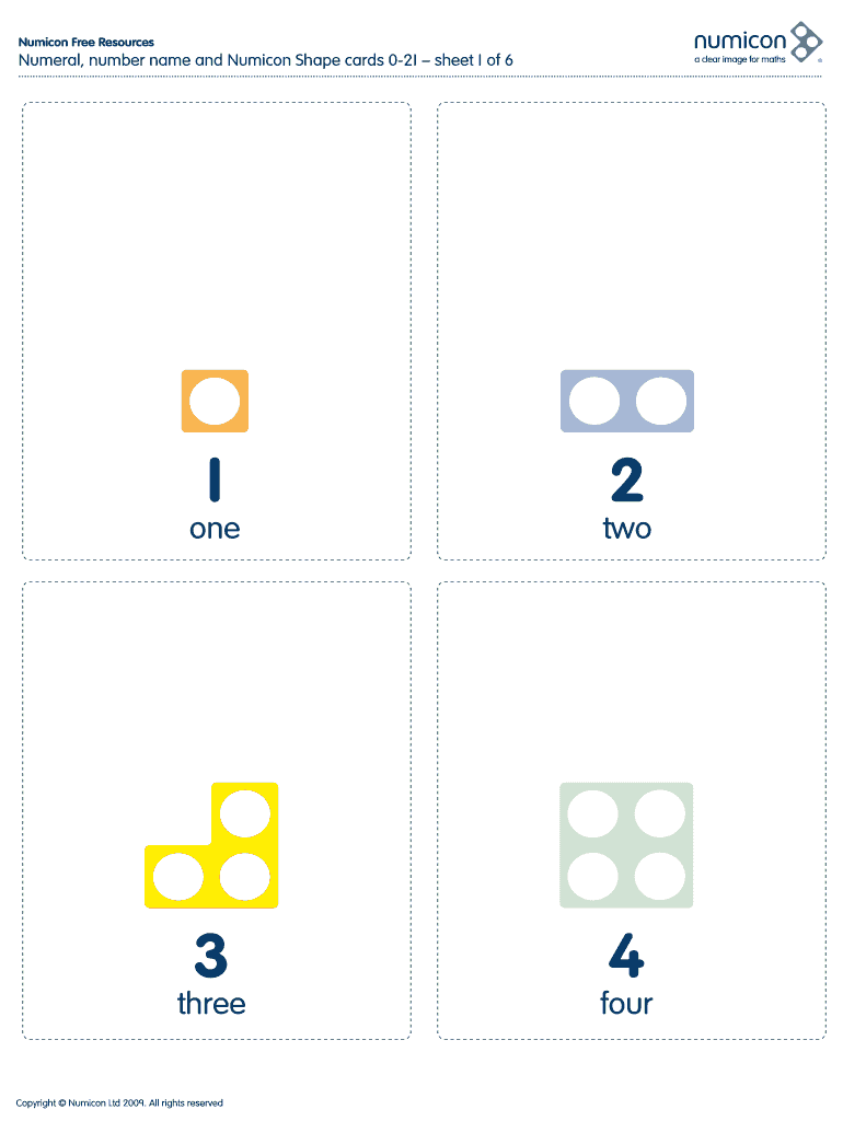 Numicon Resources  Form