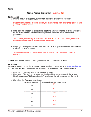 Atomic Radius Exploration  Form