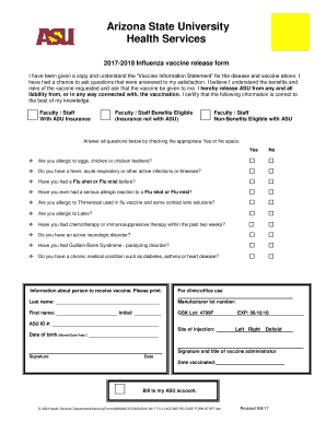 Influenza Vaccine Release Form