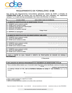 REQUERIMENTO DE FORMULRIO E106