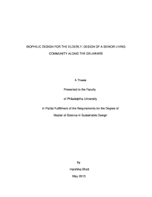 Bhatt H Biophilic Design for the Elderly Design of a Senior Living Community along the Delaware Philadelphia Philadelphia Univer  Form