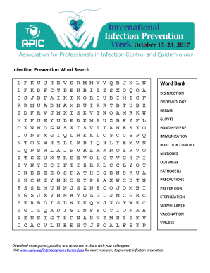 Infection Control and Pathogens Word Search Answers  Form