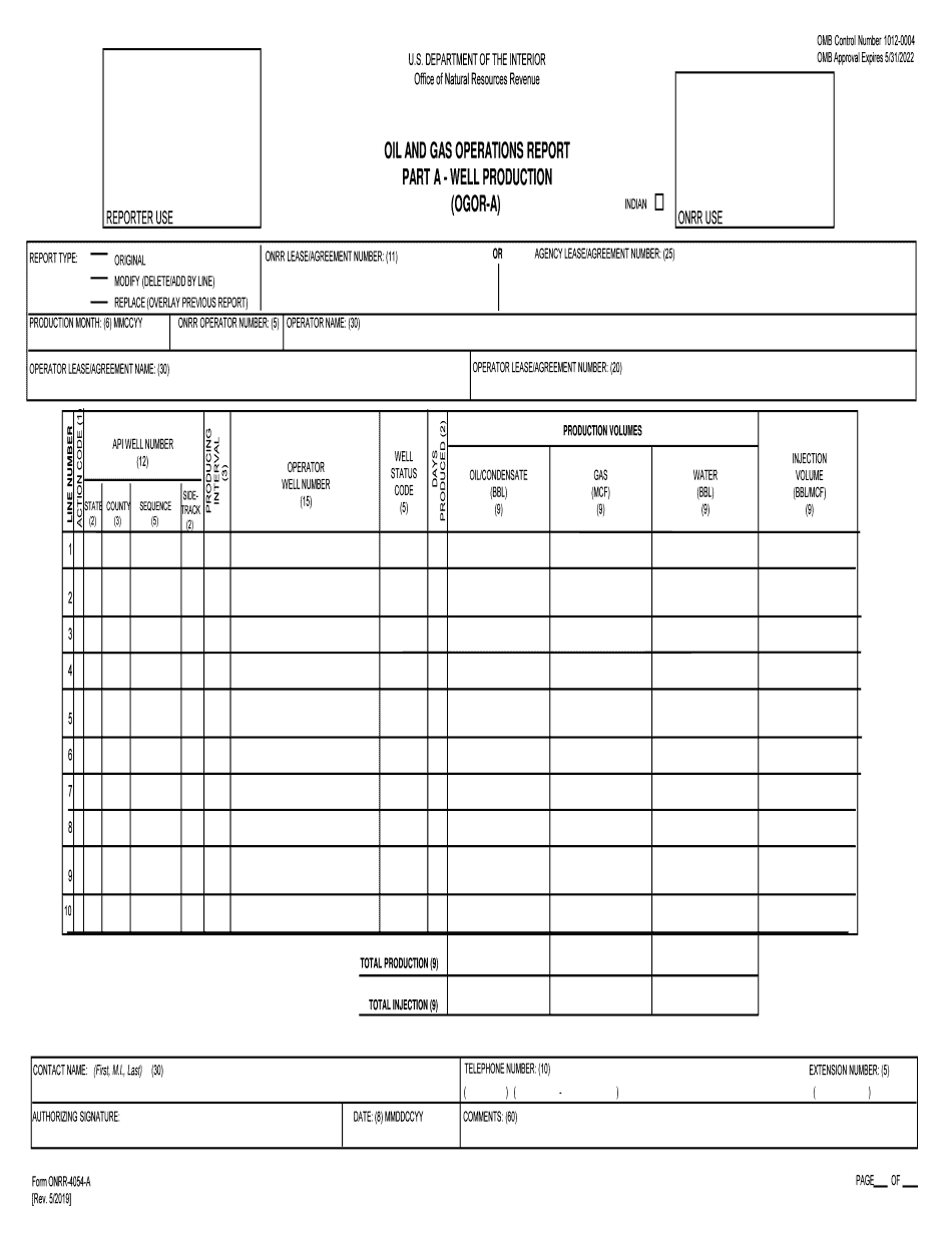  Report Form Oil 2019-2024