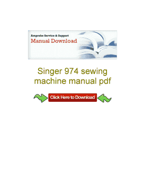 Singer 974 Manual  Form