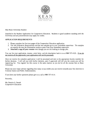 Dear Kean University Student  Form