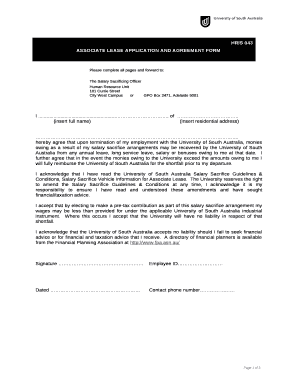 Associate Lease Agreement Template  Form