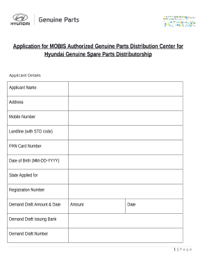 How to Get Hyundai Spare Parts Dealership  Form