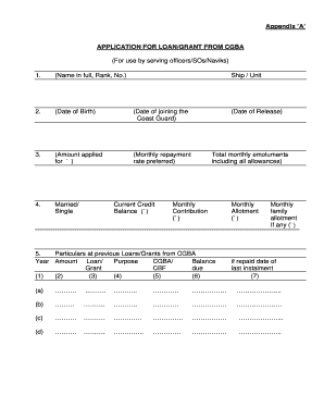 Cgba Loan  Form