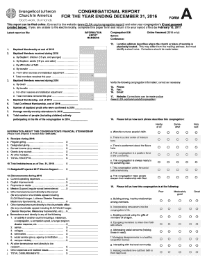 Elca Org Congregationalreport  Form