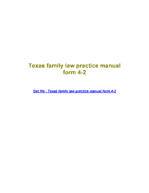 Texas Family Law Practice Manual Form 4 2