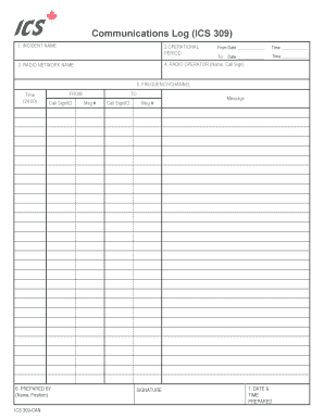 Ics 309  Form