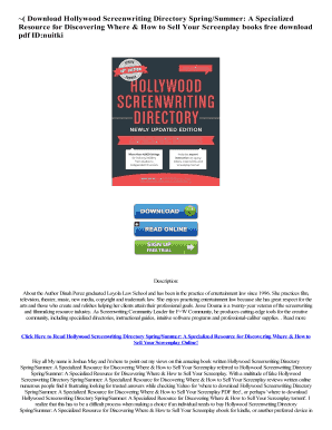 Hollywood Screenwriting Directory  Form