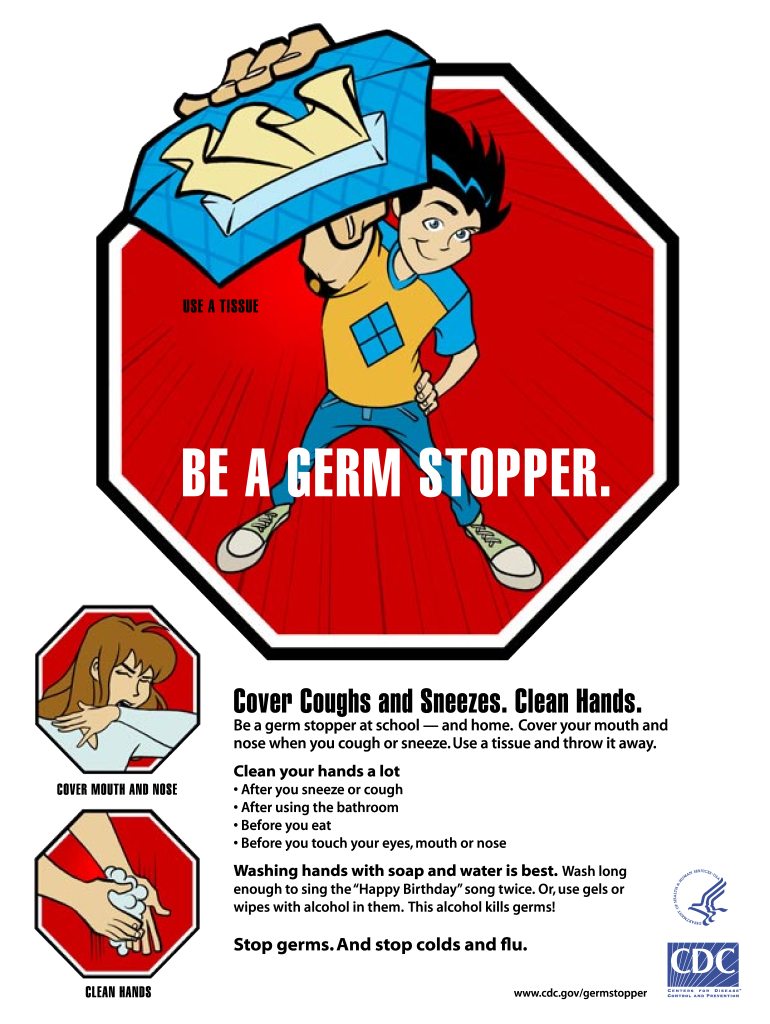 Cdc and Flu Prevention Posters  Form