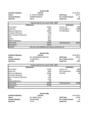 Salary Slip Kaise Banaye  Form