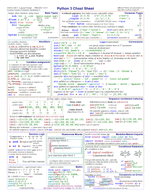 Python 3 Cheat Sheet  Form