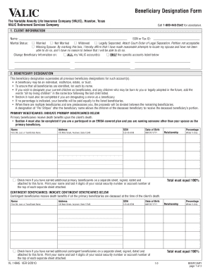  Beneficiary Designation Form Ewsc K12 in 2010