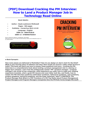 Cracking the Pm Career PDF  Form