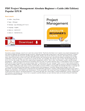 Project Management Absolute Beginner&#039;s Guide 4th Edition PDF  Form