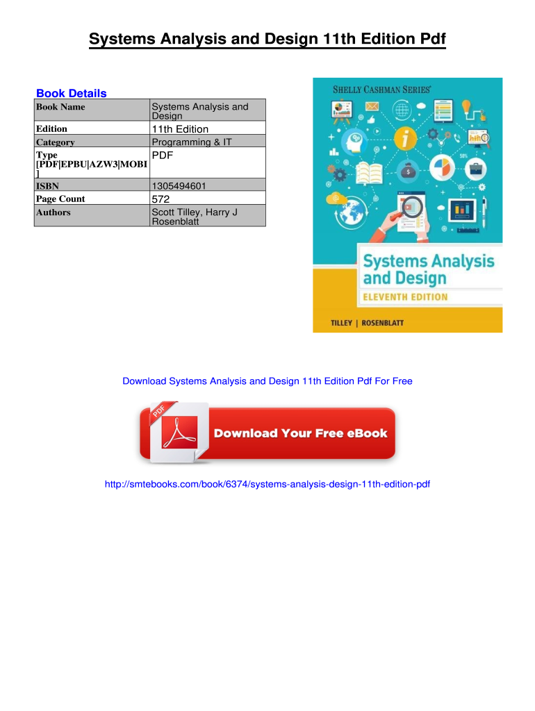 Systems Analysis and Design 11th Edition PDF  Form
