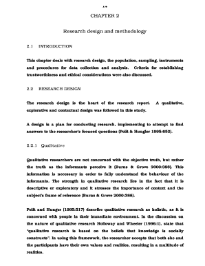 This Chapter Deals with Research Design, the Population, Sampling, Instruments  Form