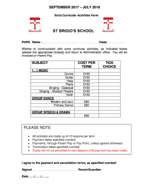 Curricular Application Form