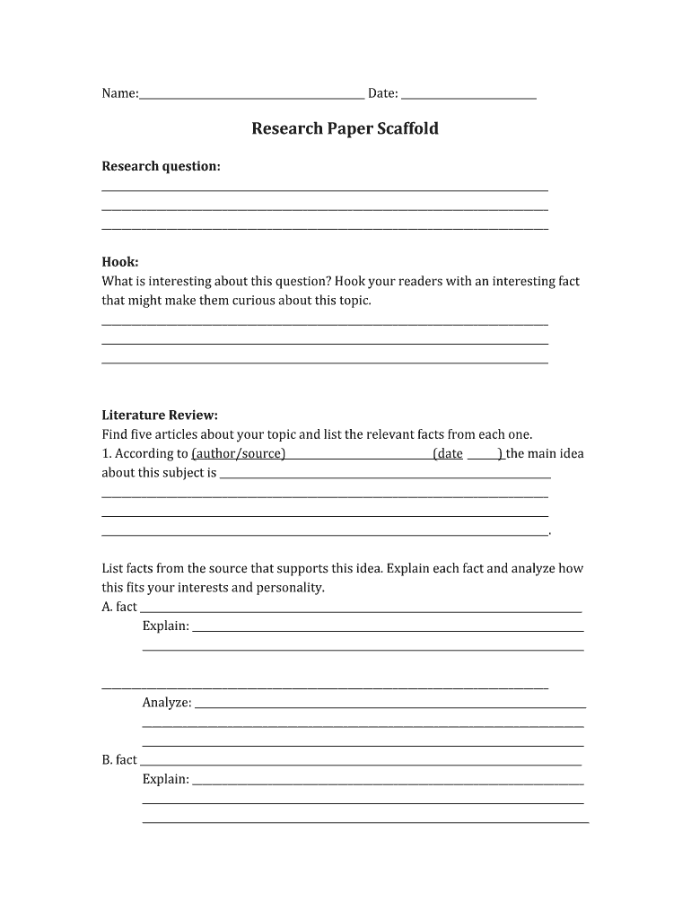 research paper scaffold