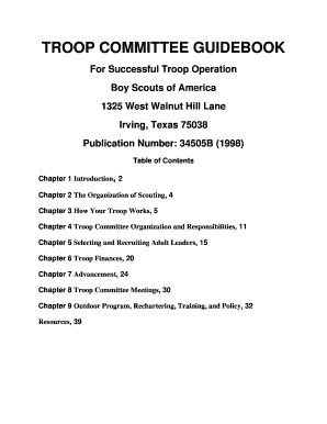 Troop Committee Guidebook PDF  Form
