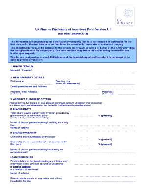 Uk Finance Disclosure Form