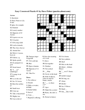 Easy Crosswords PDF  Form