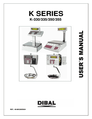 Manual Balanza Dibal  Form