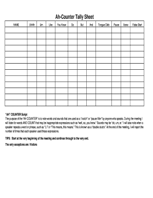 Ah Counter Excel Sheet  Form