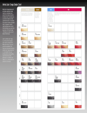 Wella Color Tango Chart  Form