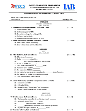 Difa Exam Questions and Answers  Form