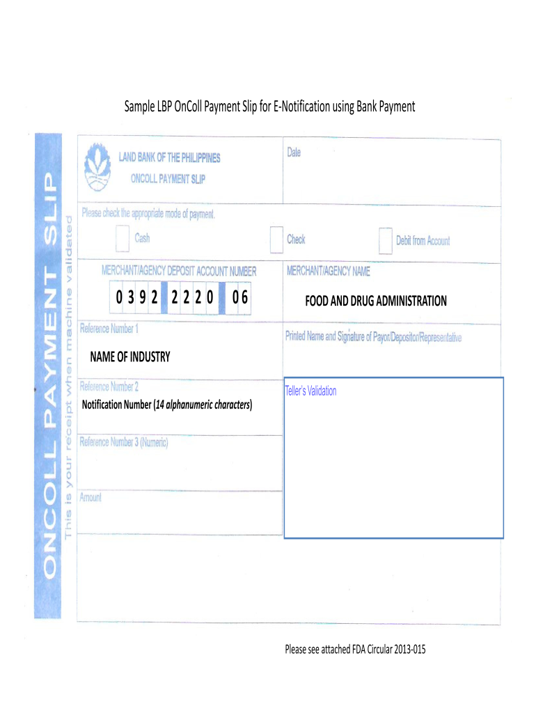 Lbp Oncall Payment Slip  Form