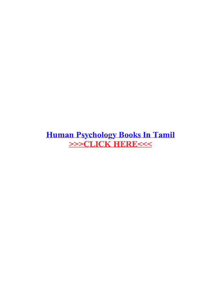 Human Psychology Books in Tamil PDF  Form