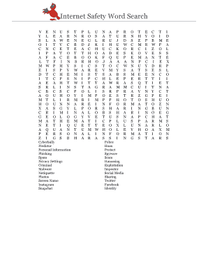 E Safety Word Search  Form