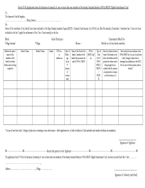 Ration Card Form 4