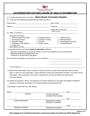  Stonybrookmedicine Edu Patientcare Form 2013