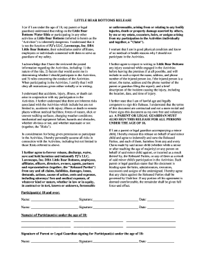 LITTLE BEAR BOTTOMS RELEASE  Form