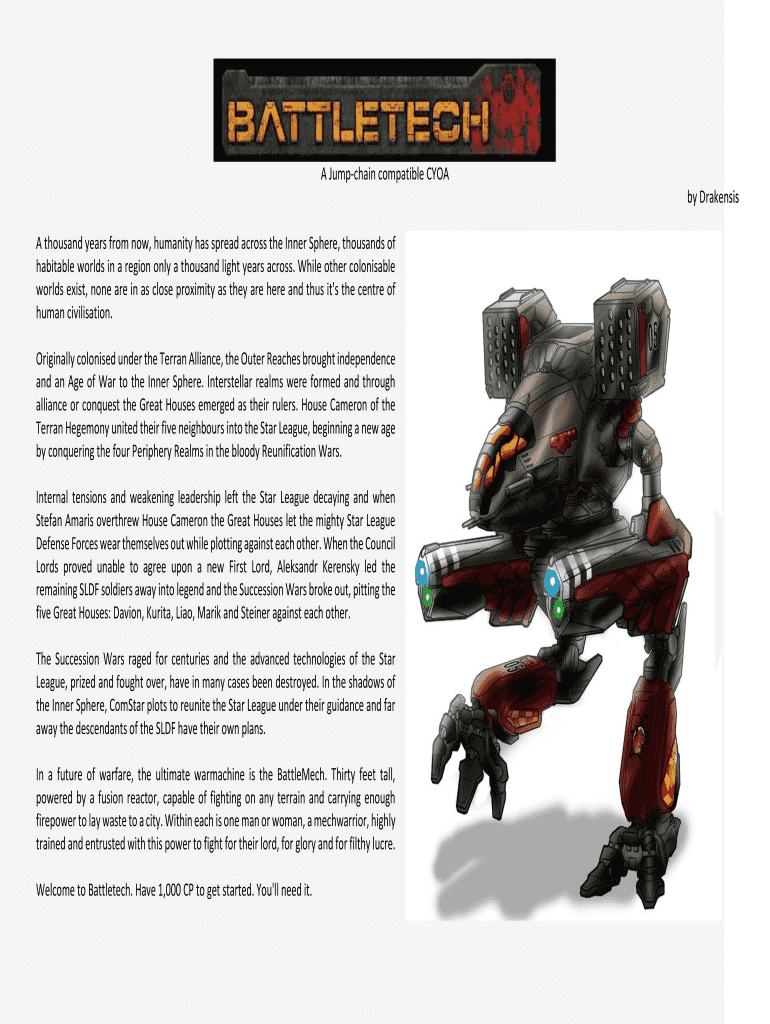 Battletech Cyoa  Form