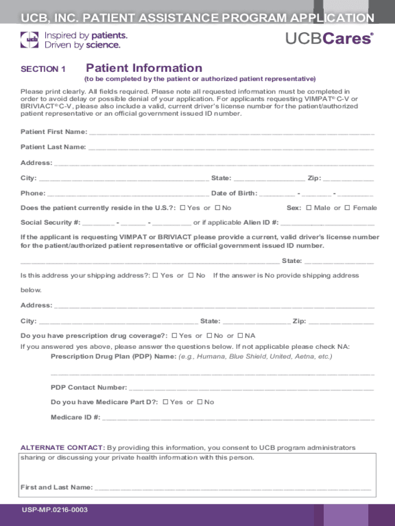 Keppra Patient Assistance Program  Form