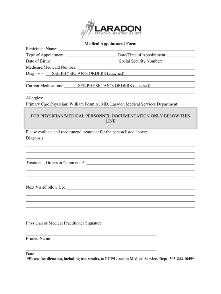 Medical Appointment Form