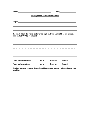 Philosophical Chairs Worksheet  Form