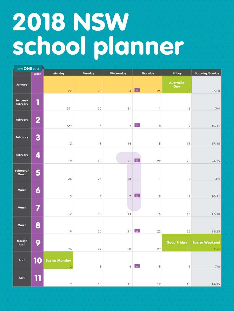  Teachers Mutual Bank School Planner Nsw 2018-2024